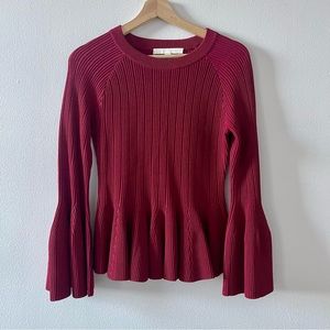 Jonathan Simkhai Berry Bell Sleeved Sweater